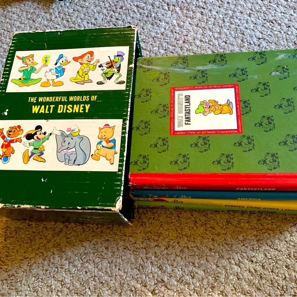 Vintage Wonderful World Of Walt By Disney Boxed Set Of 4 Books